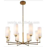 Wholesale European LED Antique Brass Glass Pendant Chandelier Lamp Glass