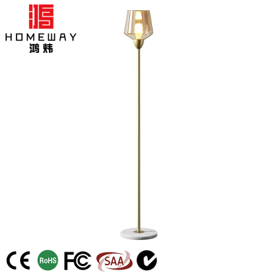 Best product nordic style antique led shade stand branch gold spot floor lamp with table