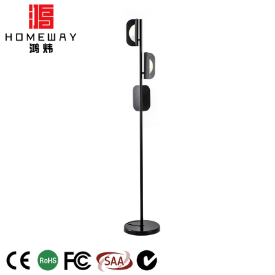 Newest products high quality 3 lights standing water proof lights chrome metal floor lamp